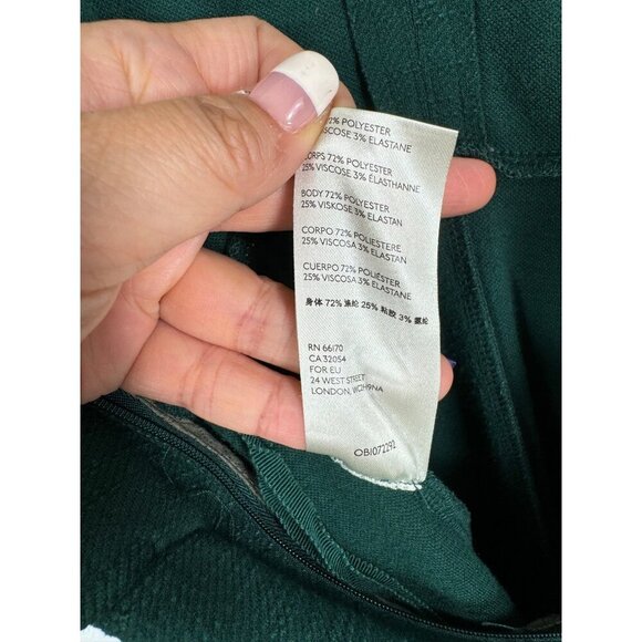 Anthropologie Sutton Pont knit v neck jumpsuit Hunter Green sz L - Picture 9 of 10